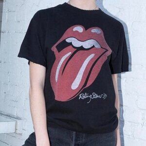 Brandy Melville John Galt Rolling Stones Distressed T-Shirt
